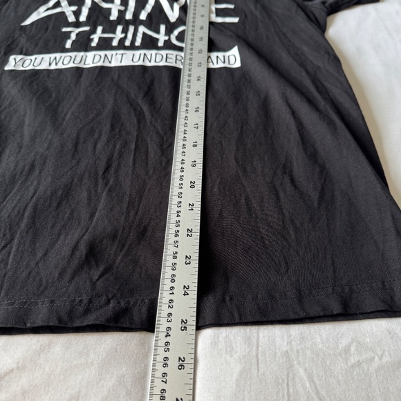 Men's Simple‎ Black Cotton Short Sleeve T-Shirt "It's an Anime Thing" Medium - Picture 6 of 7